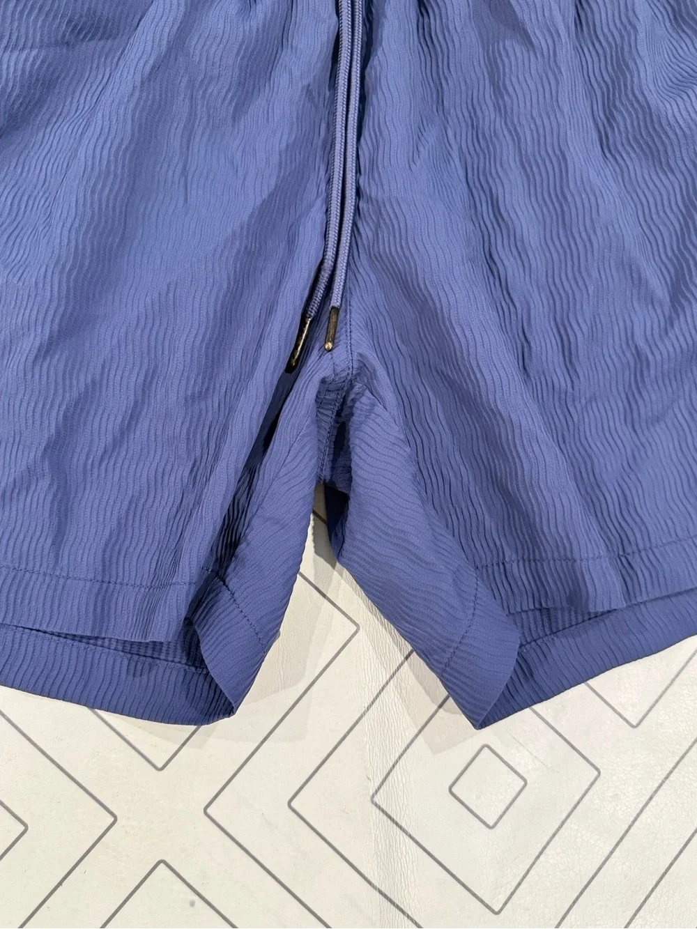 Chubbies Blue Textured Swim Trunks